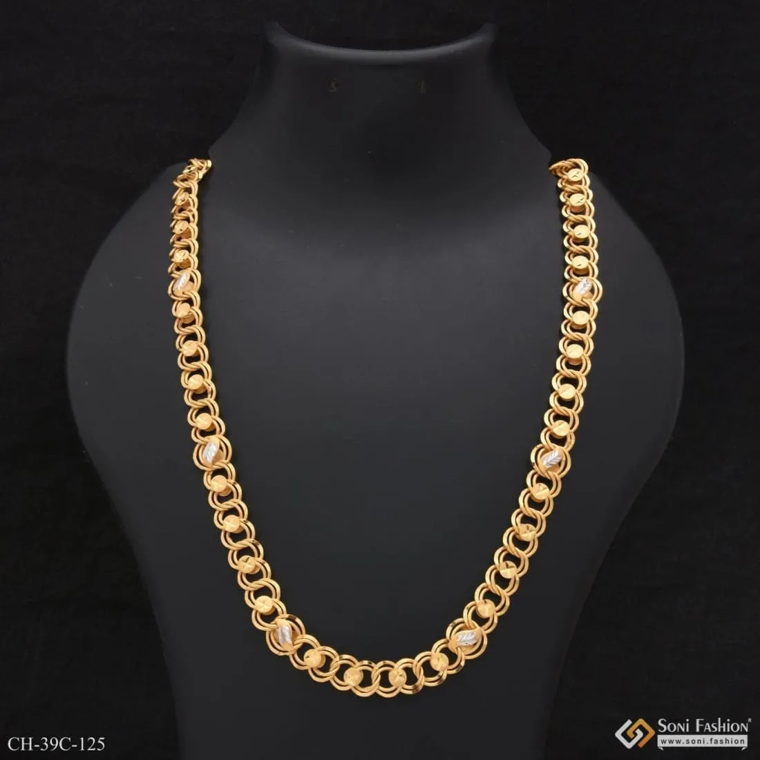 1 Gram Gold Forming Kohli Stylish Design Best Quality CHAIN for Men - Style C125