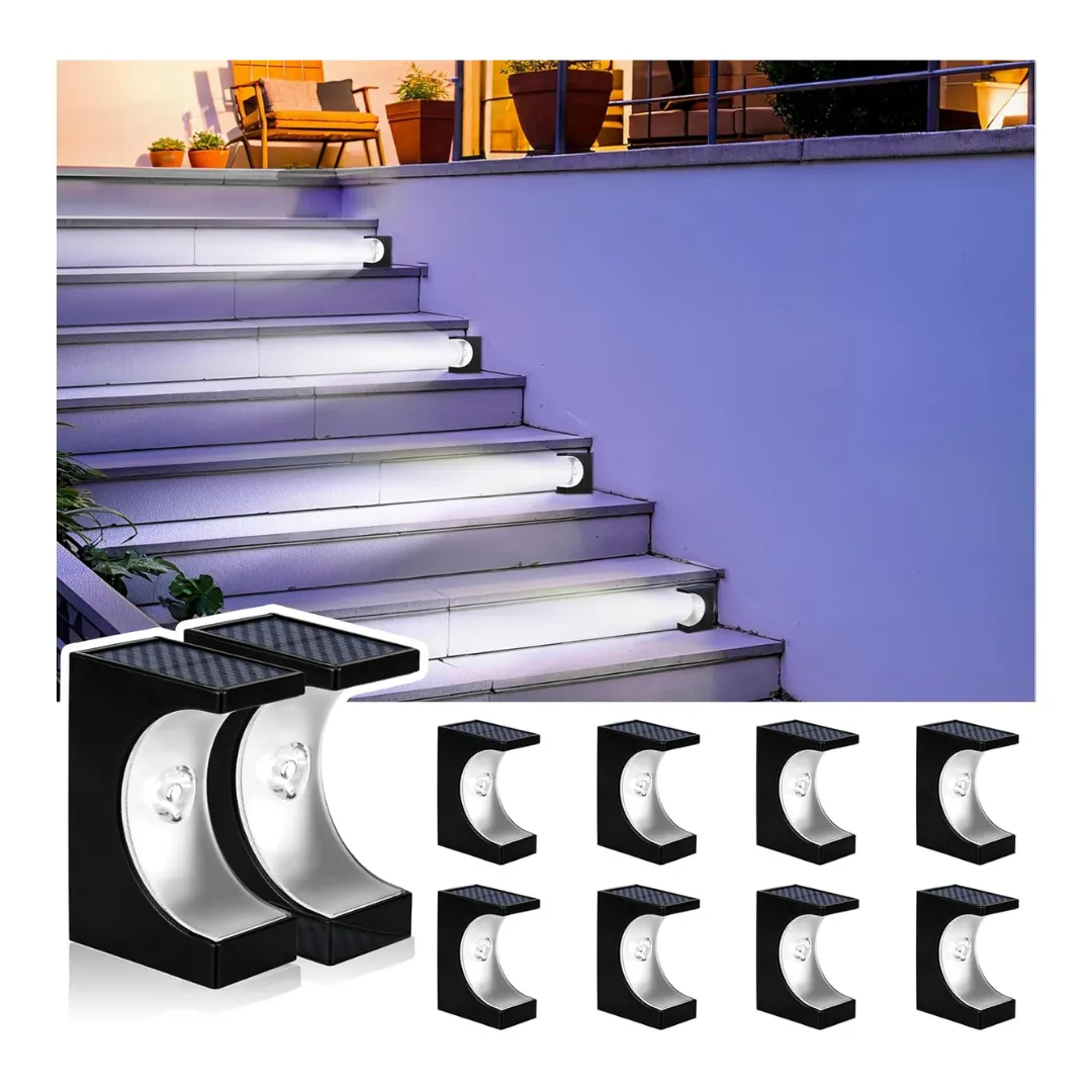 10-Pack IP65 Waterproof Stylish And Modern Solar Step Lights