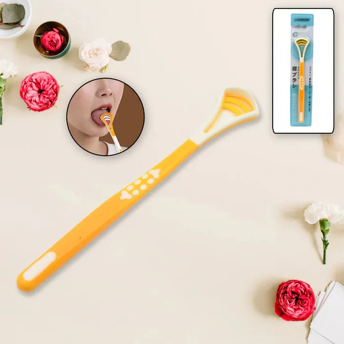 12576 TONGUE SCRAPER AND TONGUE BRUSH GREAT FOR ORAL CARE,  SIMPLE AND STYLISH ODOR REMOVAL (1 PC)