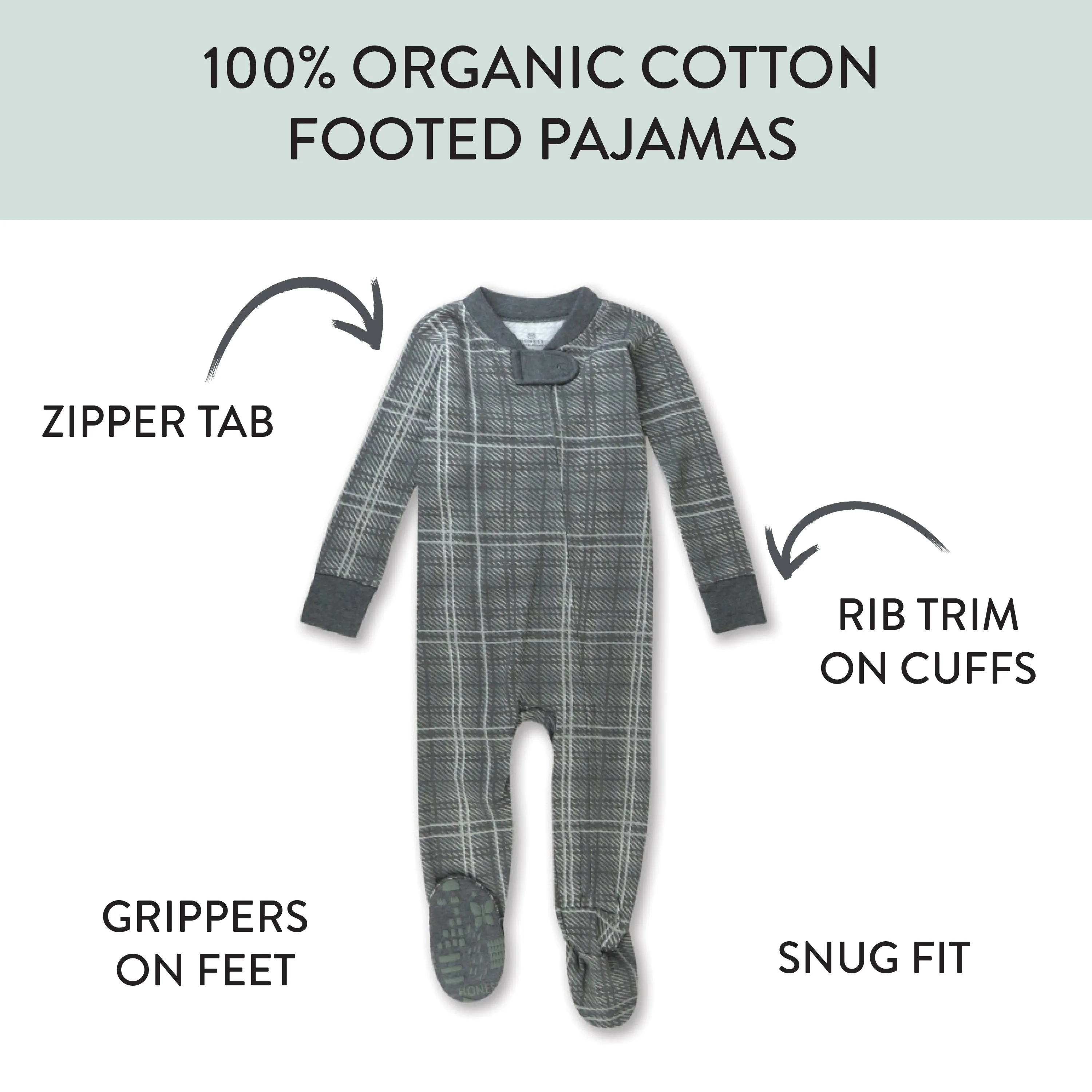 2-Pack Organic Cotton Snug-Fit Footed Pajama