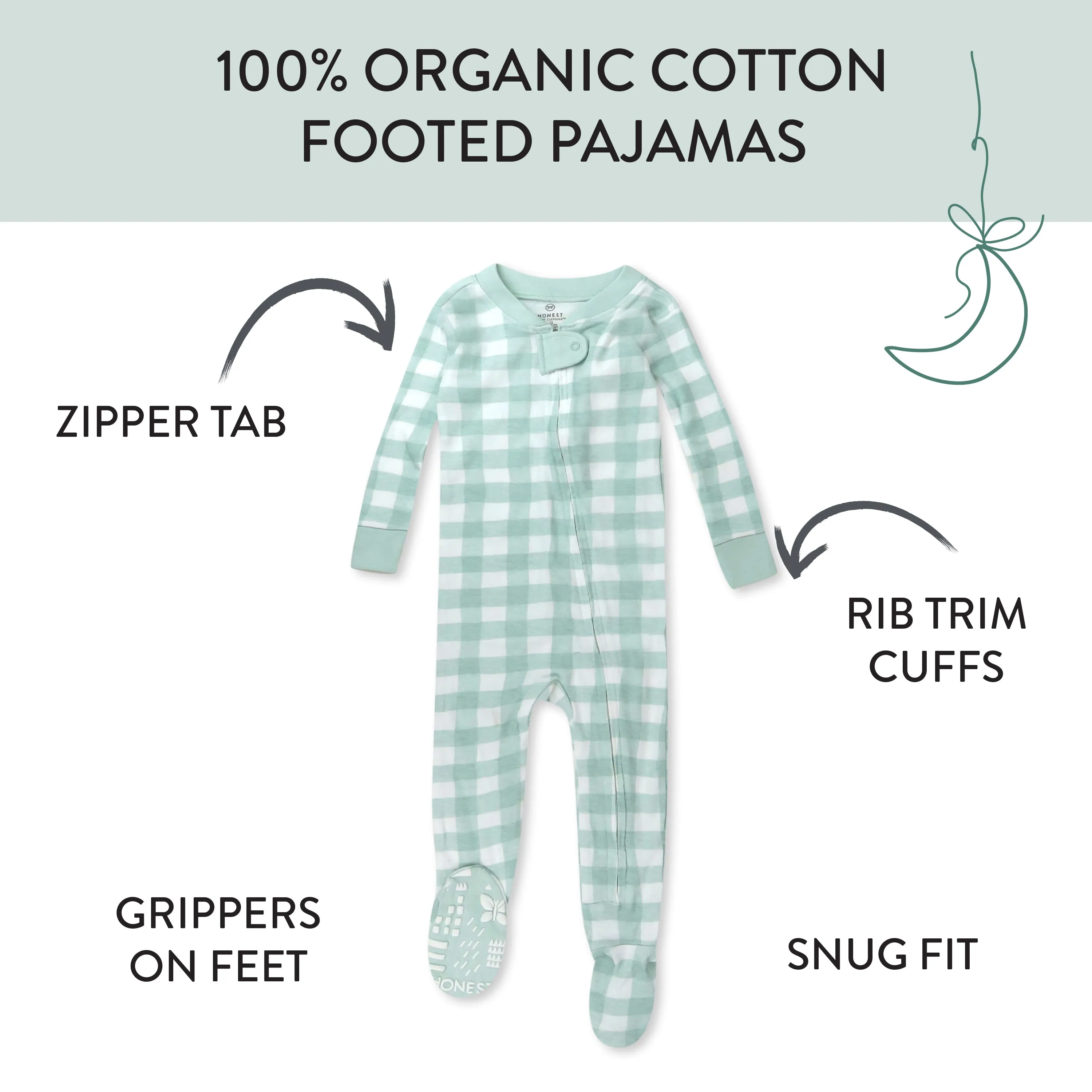 2-Pack Organic Cotton Snug-Fit Footed Pajama