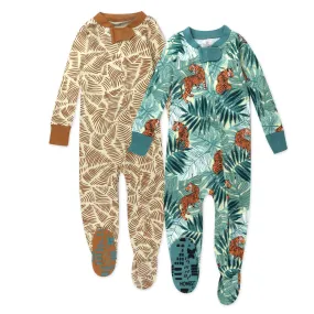 2-Pack Organic Cotton Snug-Fit Footed Pajama