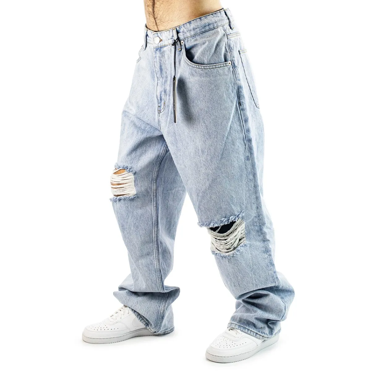 2Y Studios Anduin Ripped Baggy Jeans J-B-10002-LBLUE - hellblau