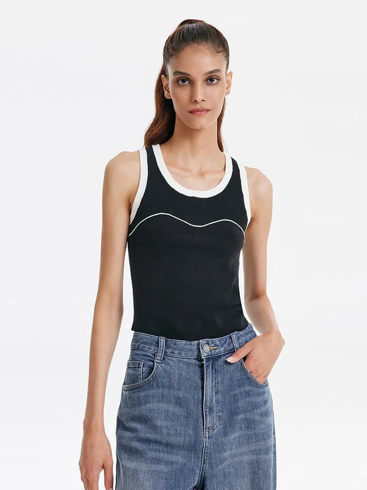 Acetate Cotton Tight Fit Vest Top