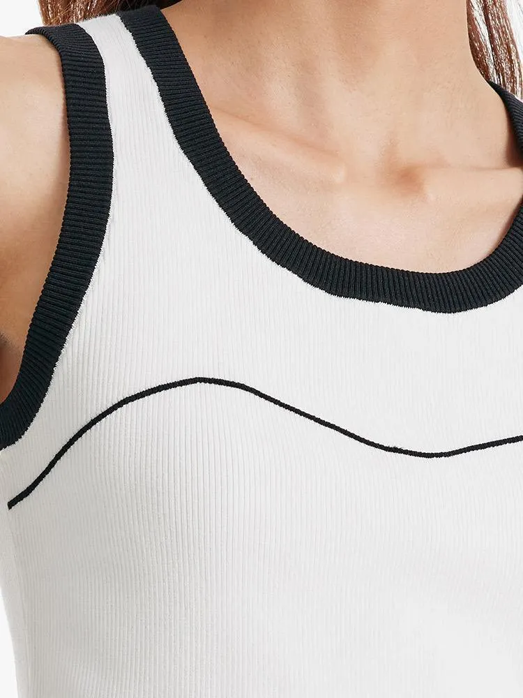 Acetate Cotton Tight Fit Vest Top