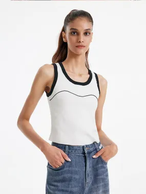 Acetate Cotton Tight Fit Vest Top