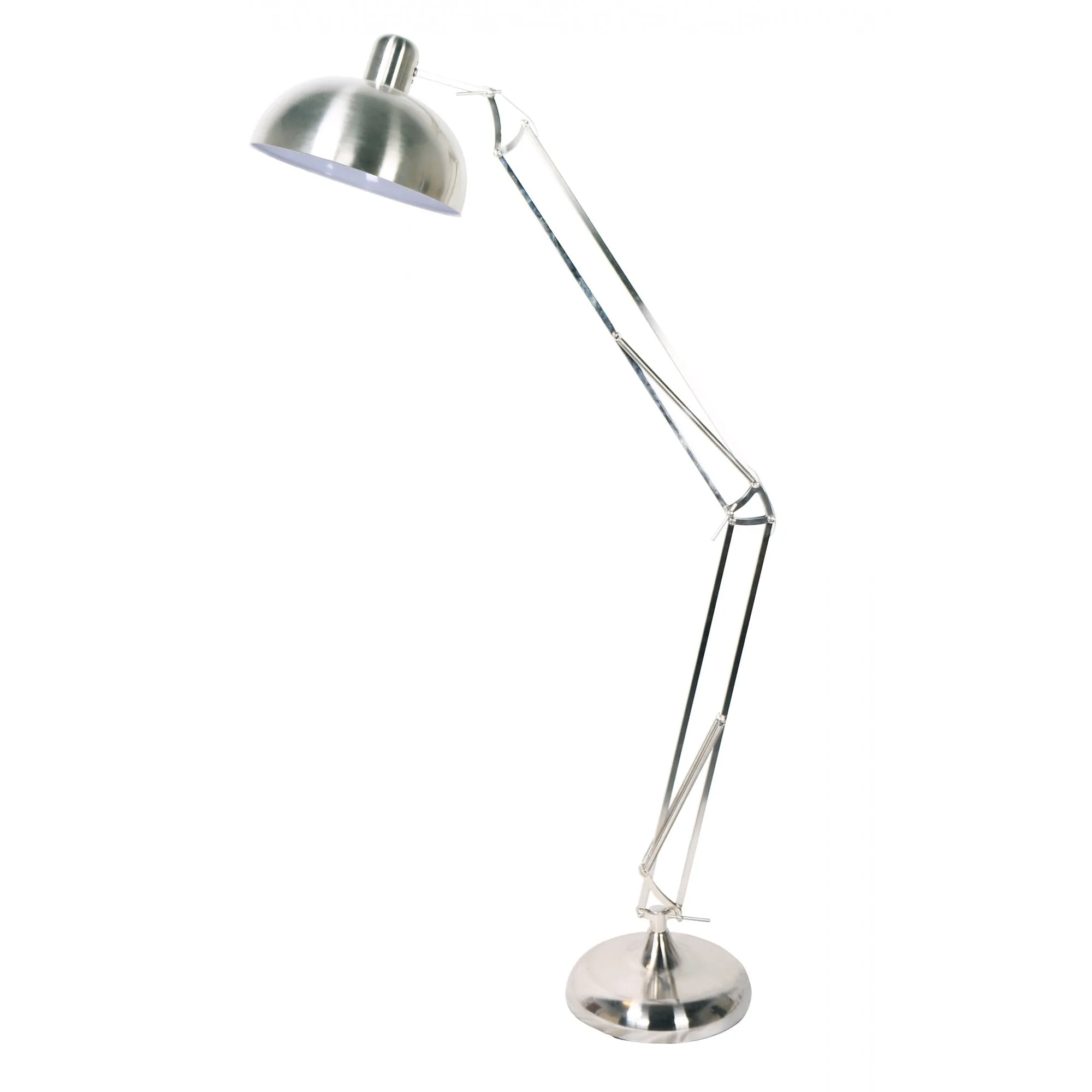 Adjustable Stylish Chrome Metal Floor Lamp - Size 35 x 35 x 190cm