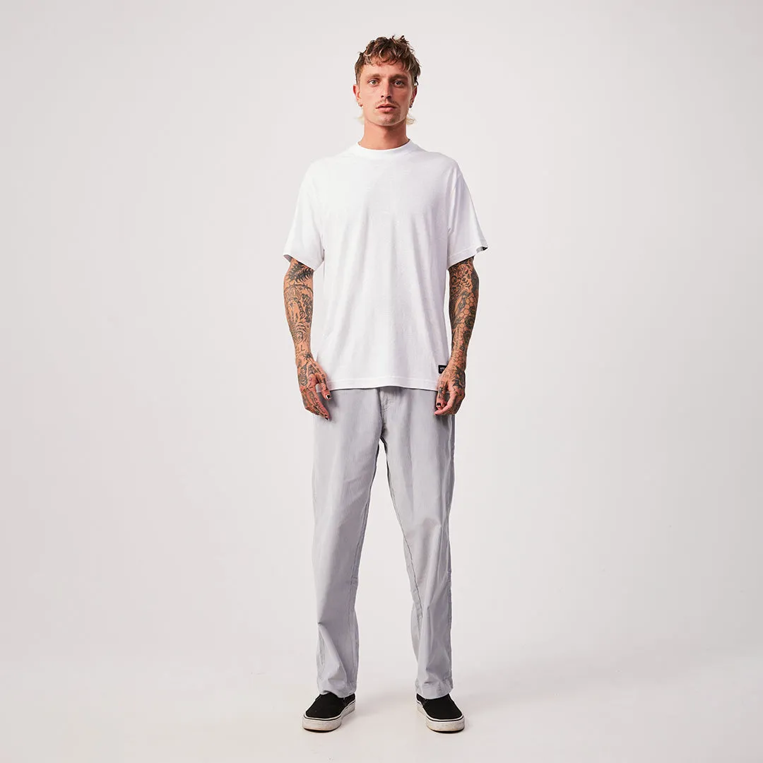 AFENDS Mens Louie - Corduroy Baggy Pants - Grey