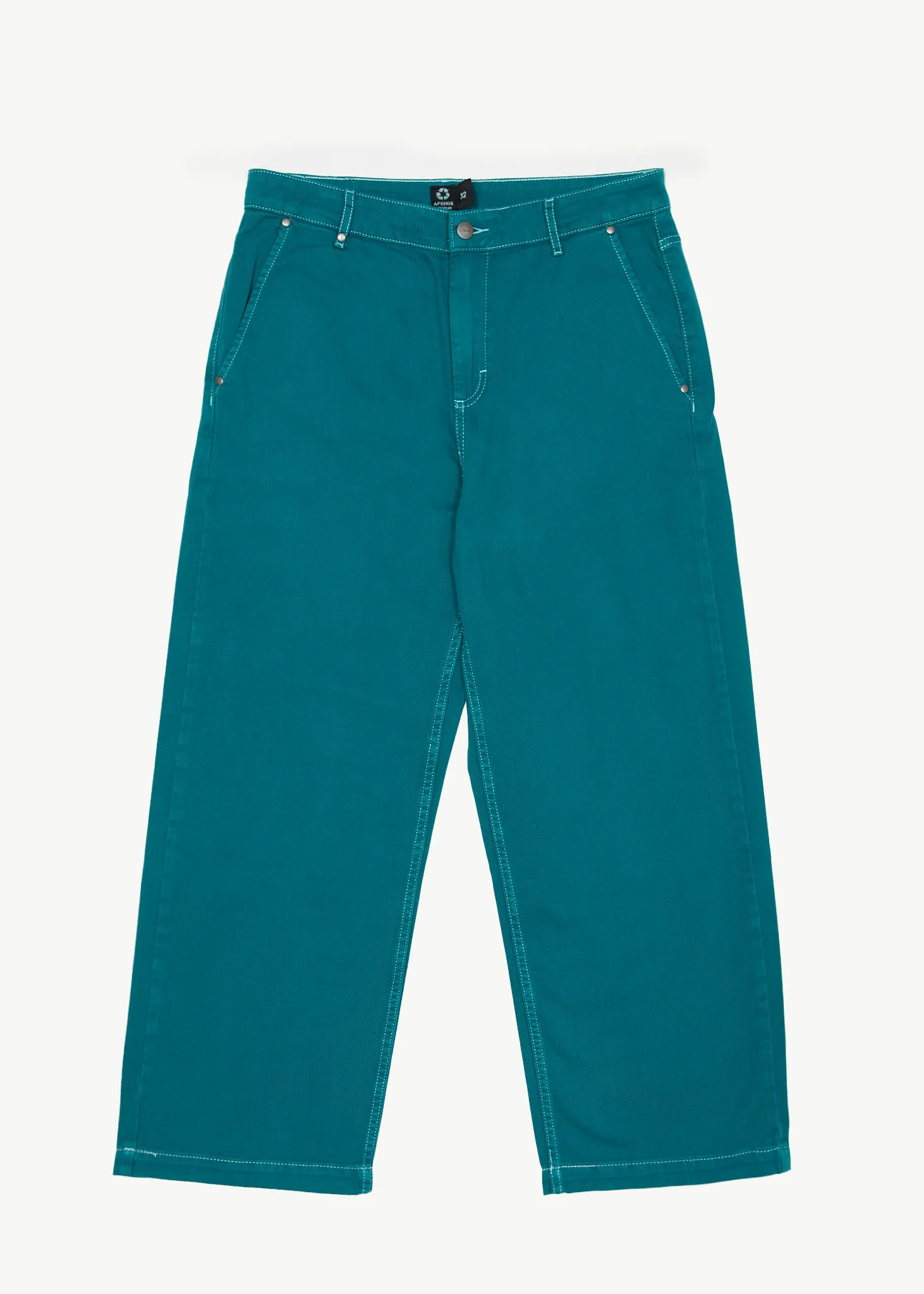 AFENDS Mens Pablo - Baggy Pants - Azure