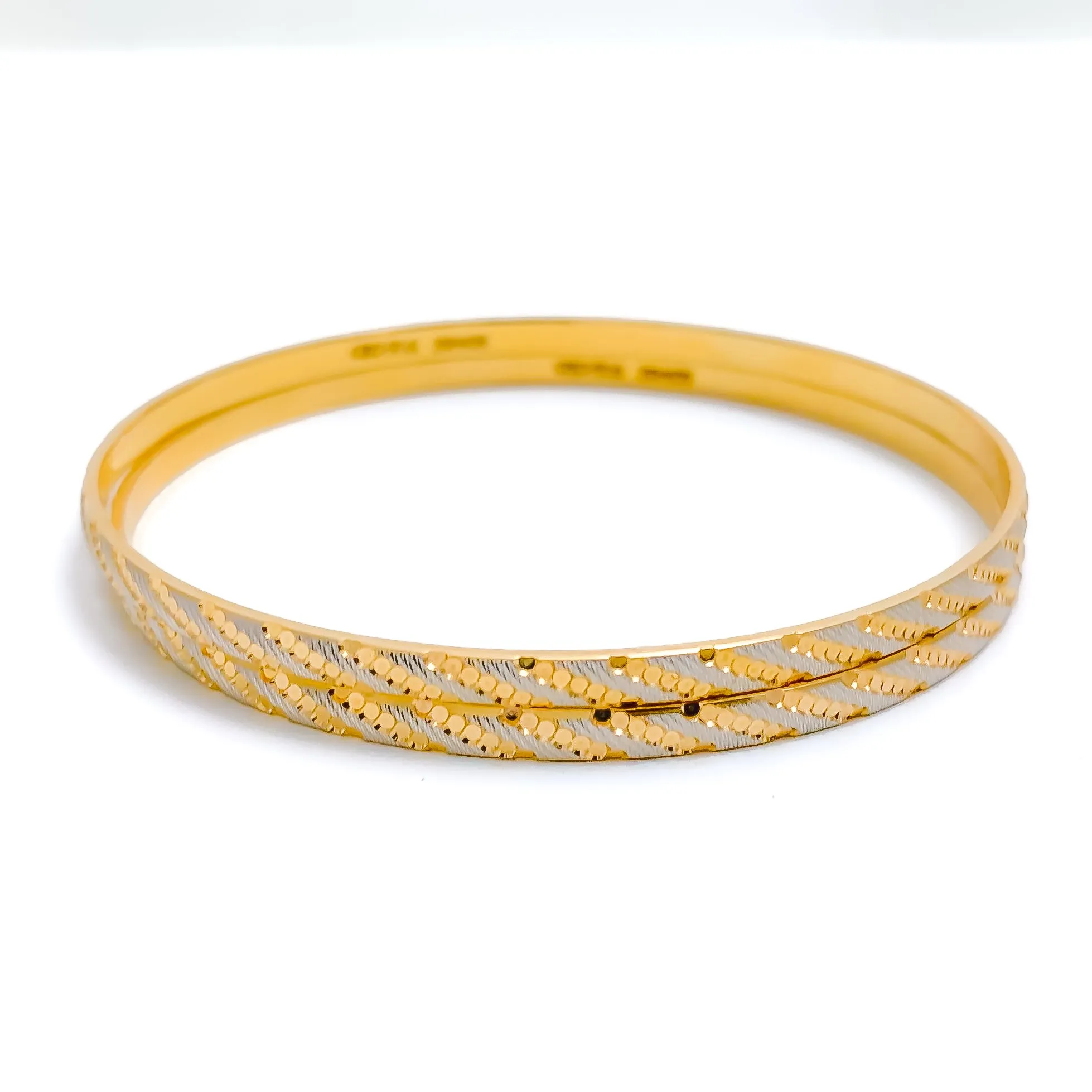 Alternating Diagonal Striped Bangles