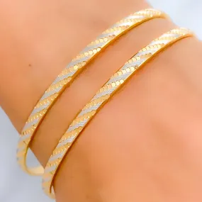 Alternating Diagonal Striped Bangles