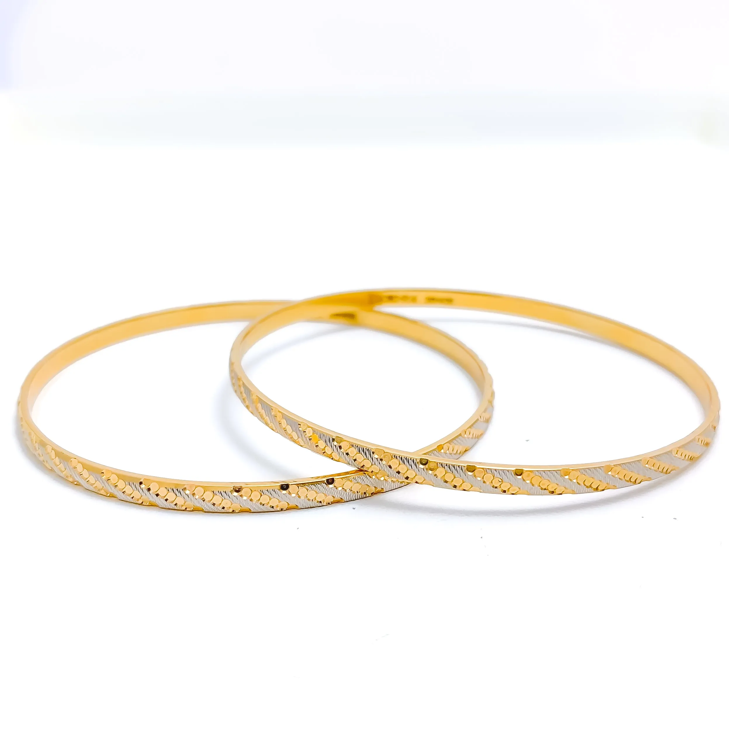 Alternating Diagonal Striped Bangles