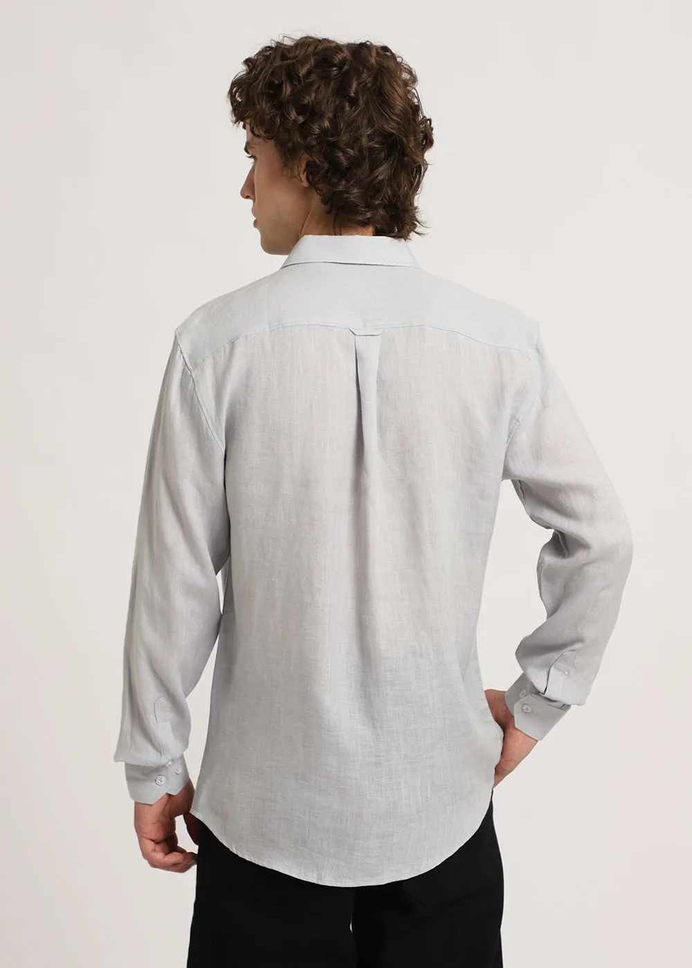 Ash Grey Linen Shirt