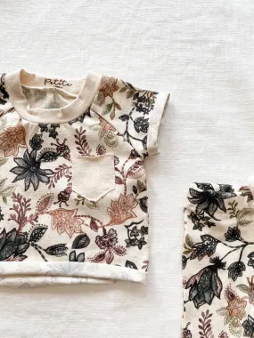 Baby linen tshirt / floral