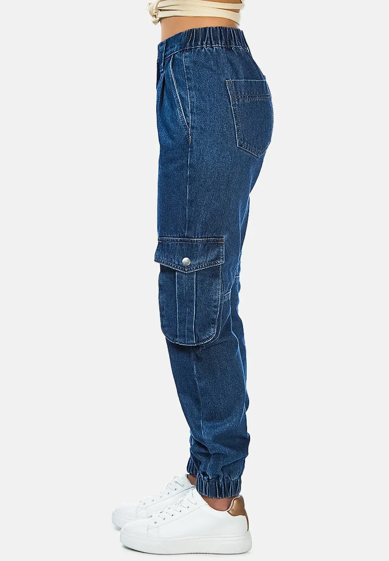 Baggy Days Elasticated Hem Denim Pants