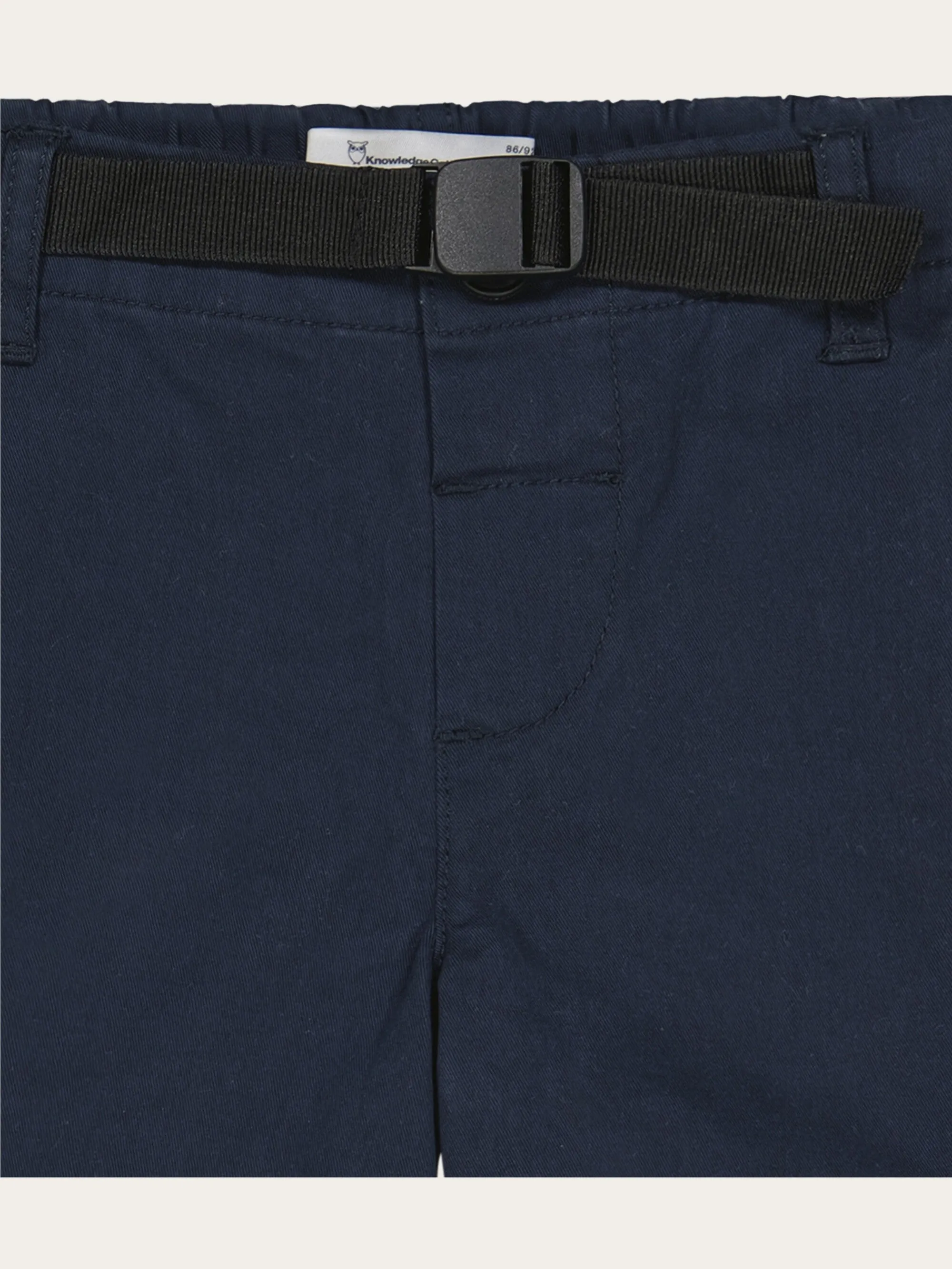 Baggy twill shorts belt details - Total Eclipse