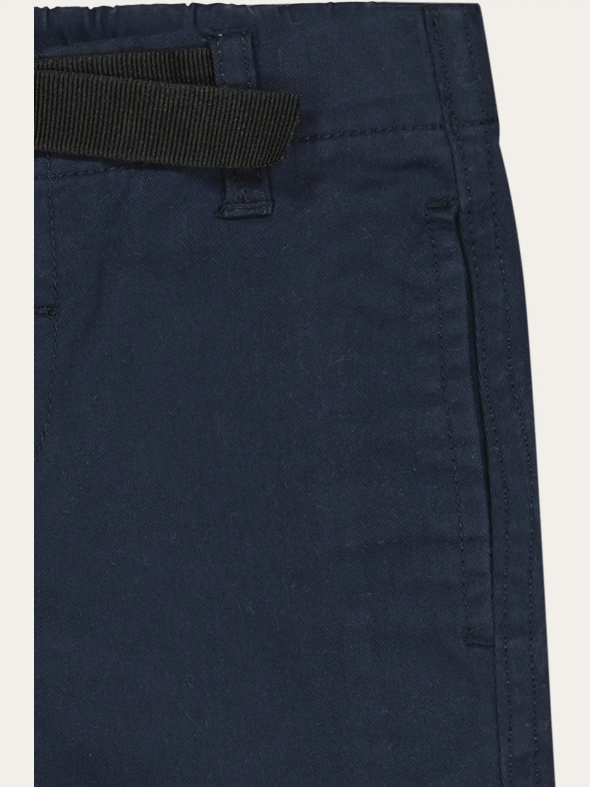 Baggy twill shorts belt details - Total Eclipse