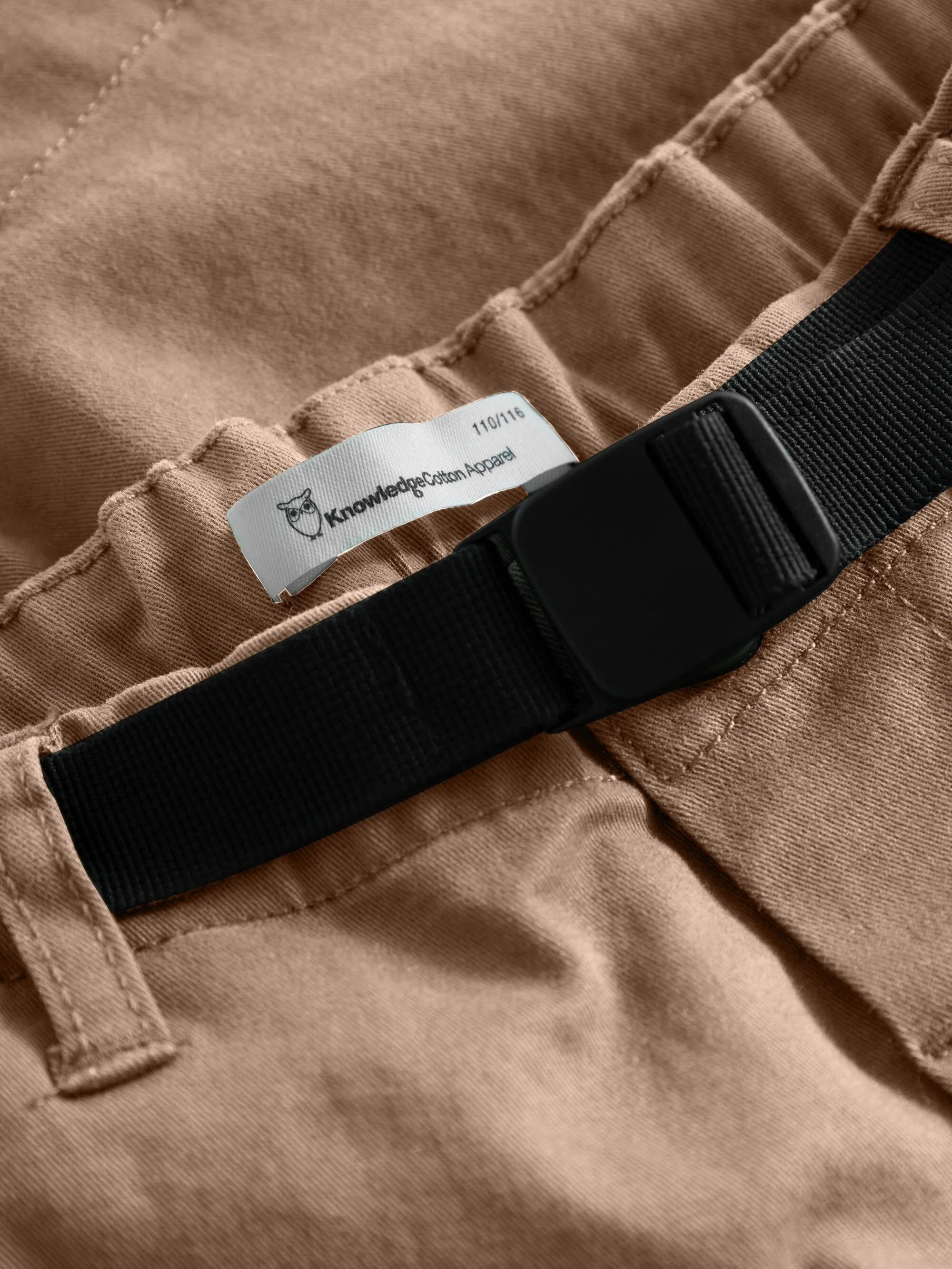 Baggy twill shorts belt details - Tuffet