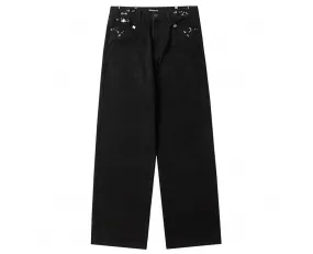 Balenciaga PIERCED BAGGY PANTS IN BLACK