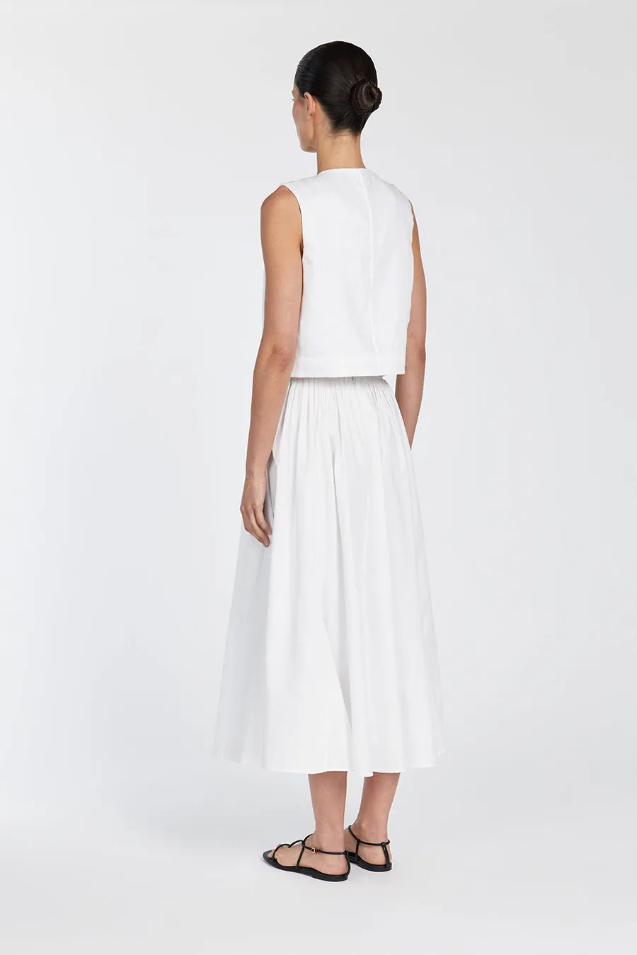 BANKS WHITE LINEN VEST