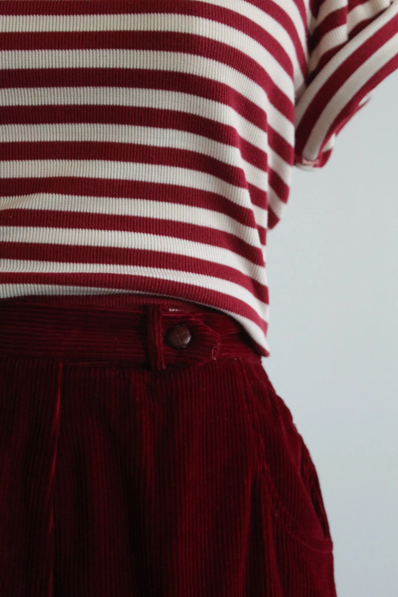 beetroot striped tee