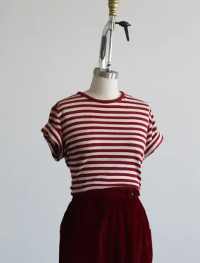 beetroot striped tee