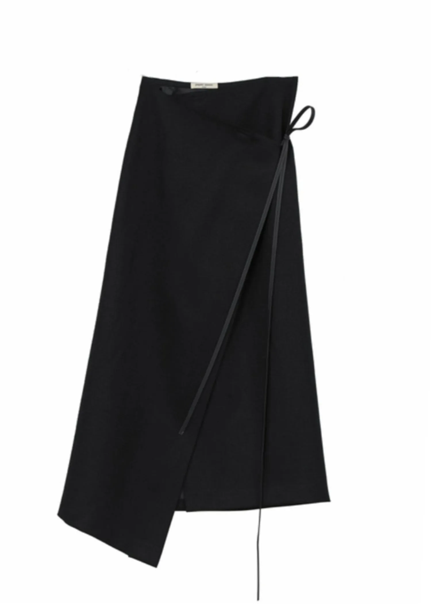 Black Linen Wrap Skirt