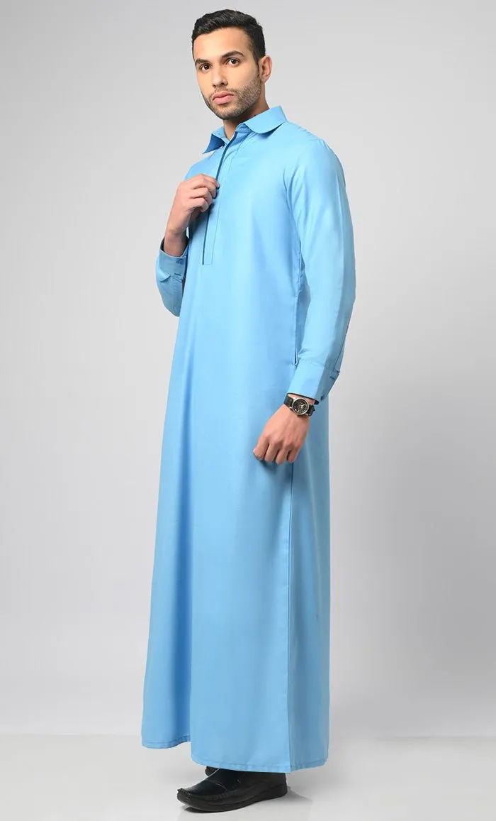 Blue Collared Thobe / Jubba For Men