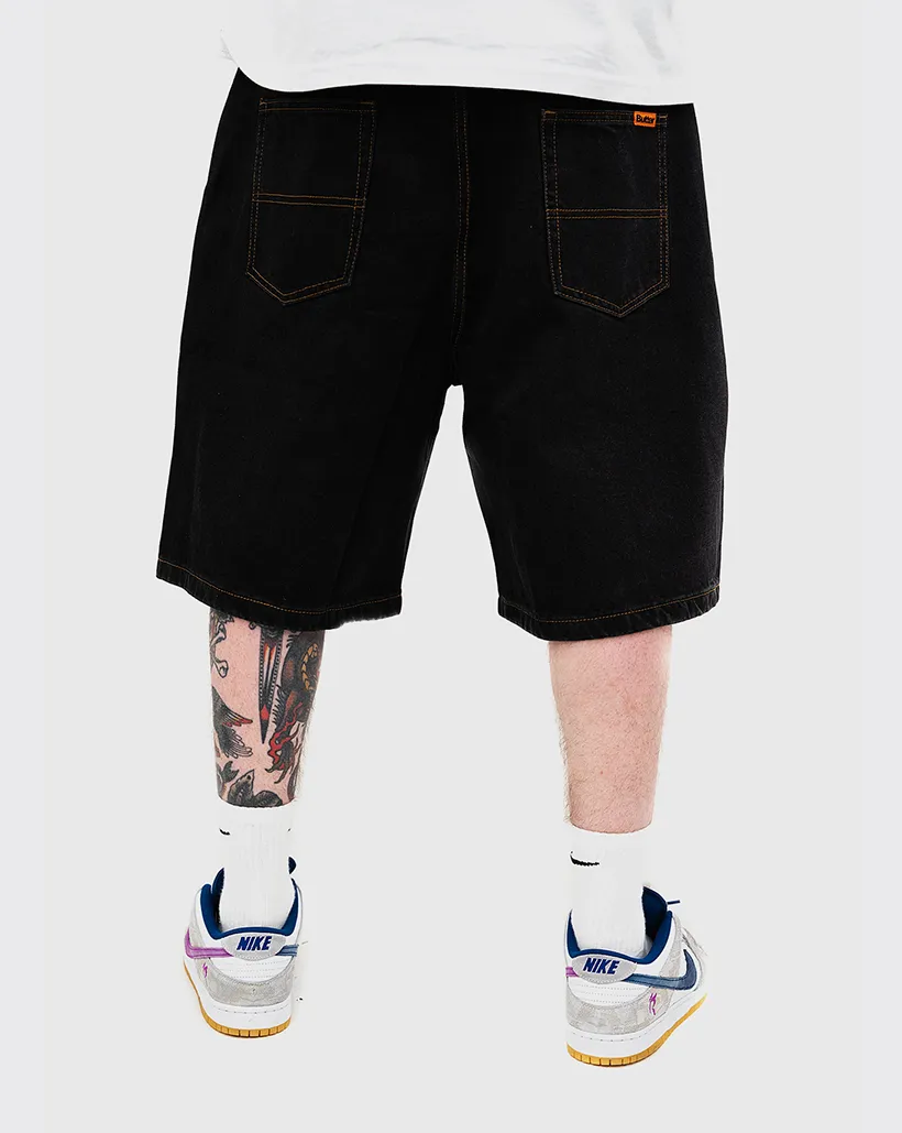 Butter Goods Baggy Denim Shorts - Washed Black