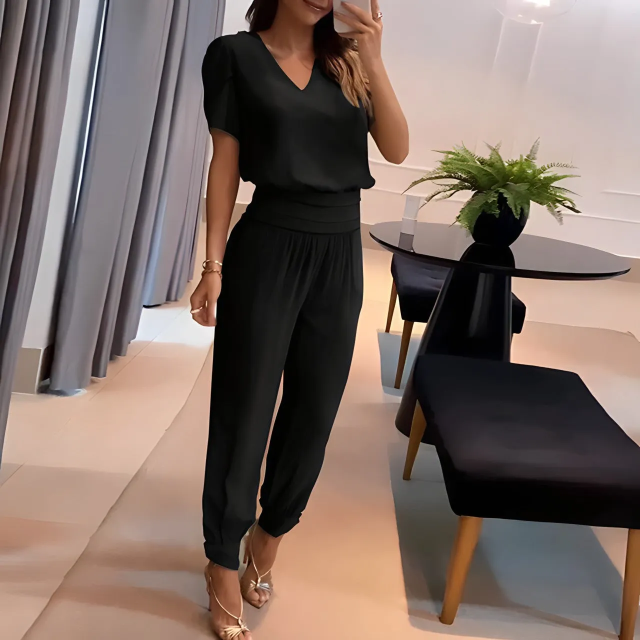 CAMILA | STYLISH BLOUSE AND PANTS SET WITH TUMMY COVERAGE