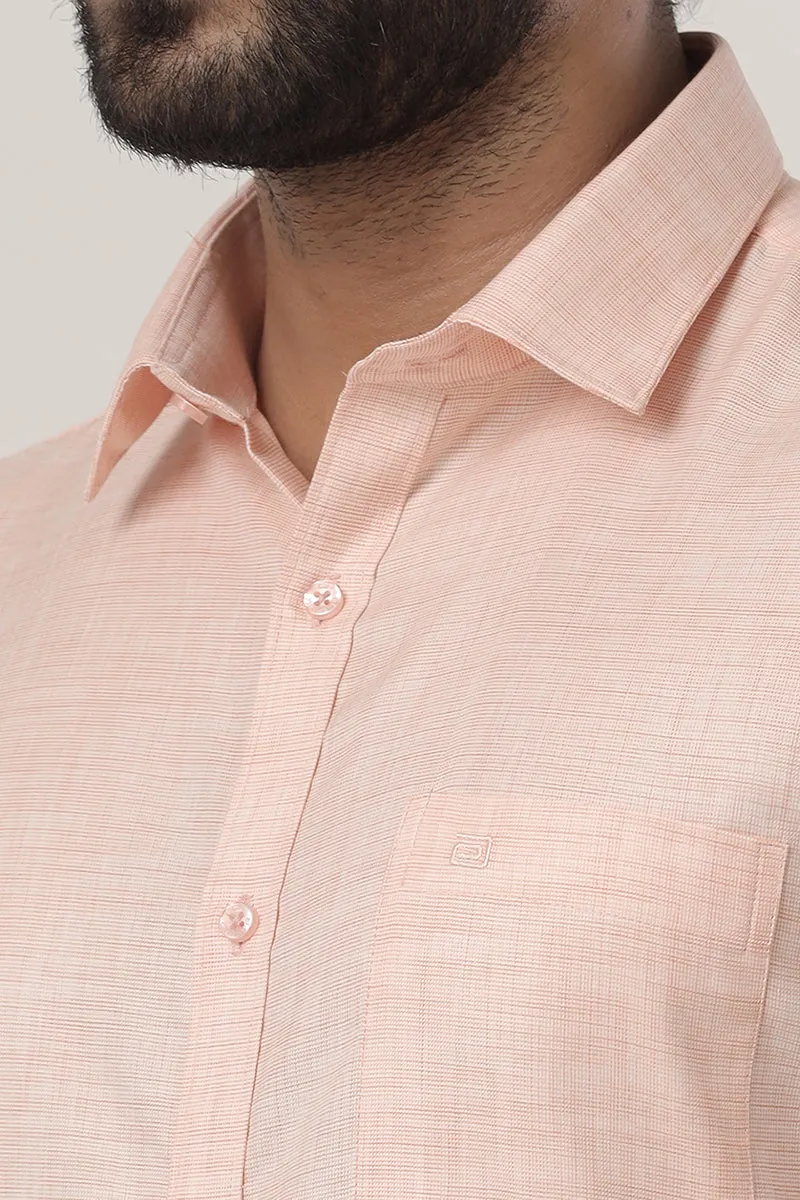 Cardiff - Light Orange Shirt For Men | Ariser