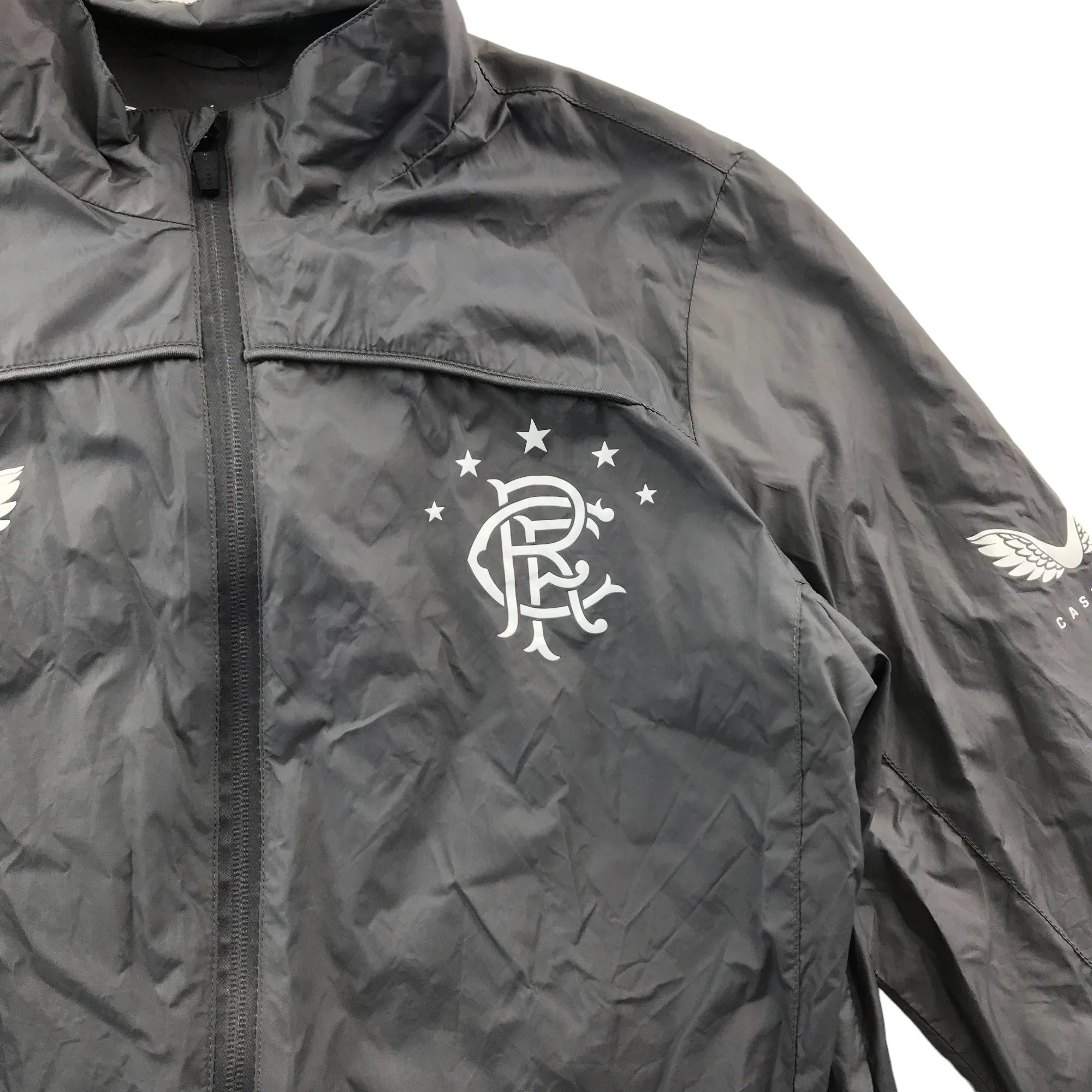 Castore Rangers FC Jacket Age 12-14 Grey Lightweight windbreaker Sporty Jacket