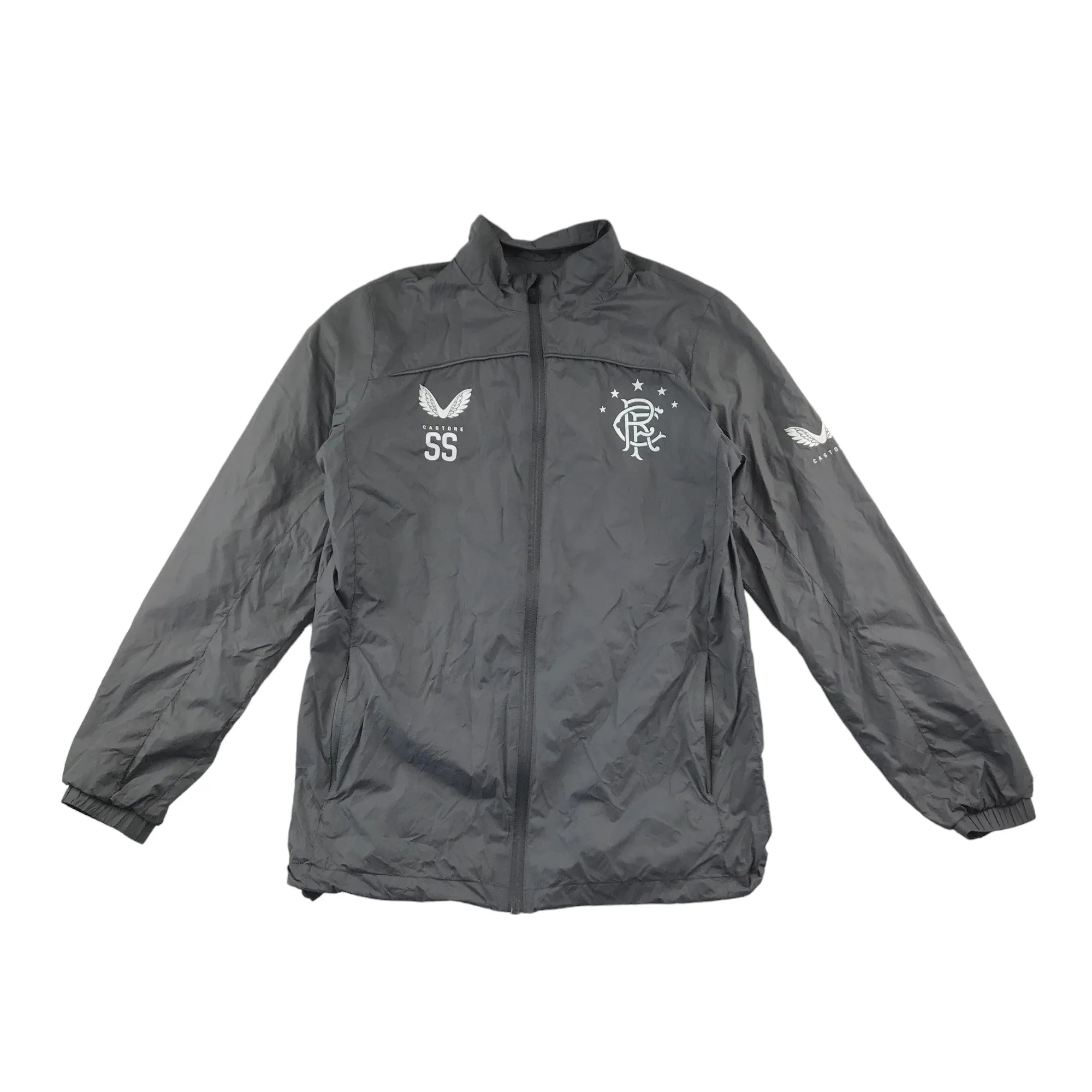 Castore Rangers FC Jacket Age 12-14 Grey Lightweight windbreaker Sporty Jacket