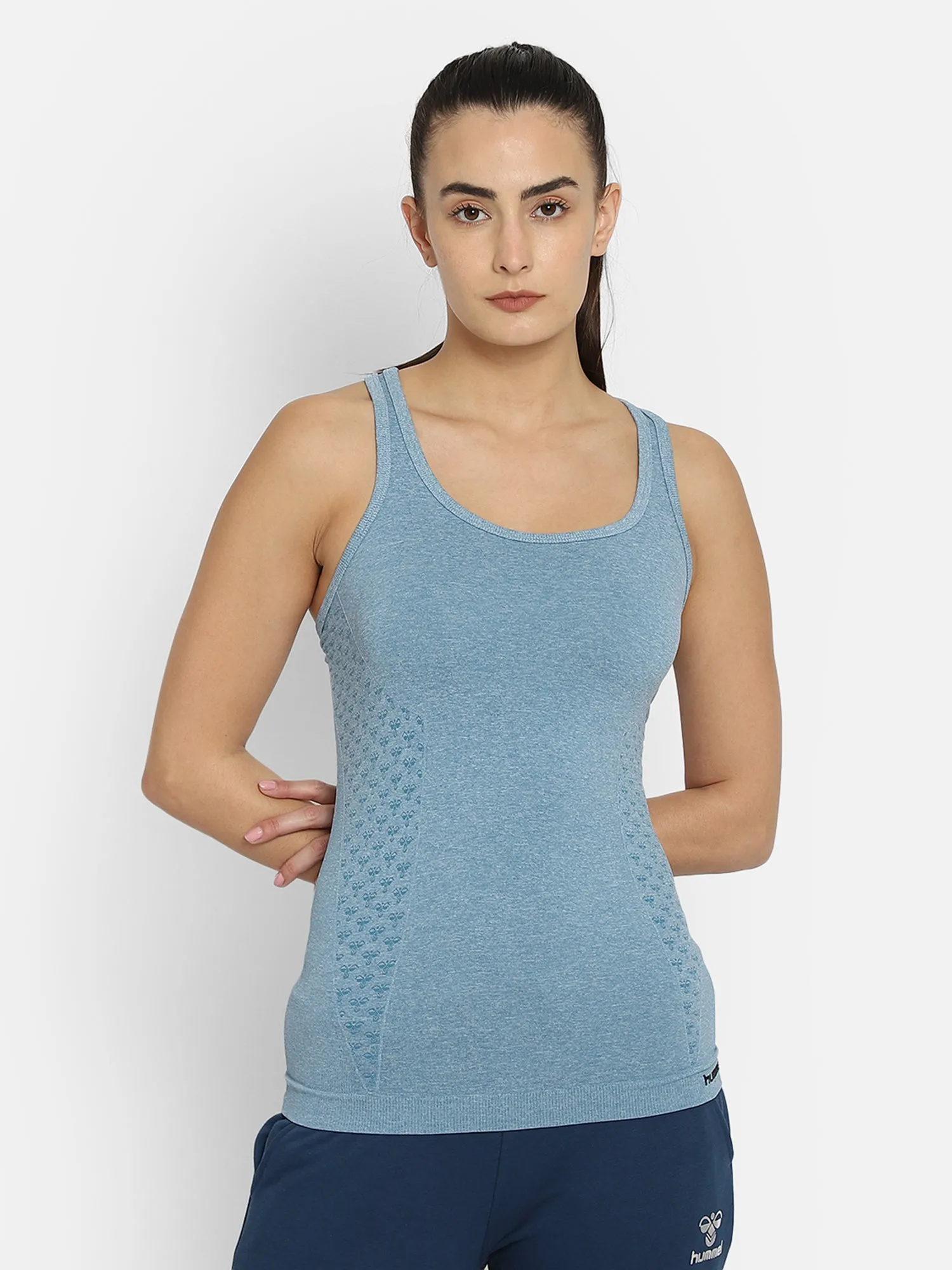 Classic Bee Ci Seamless Women Blue Top