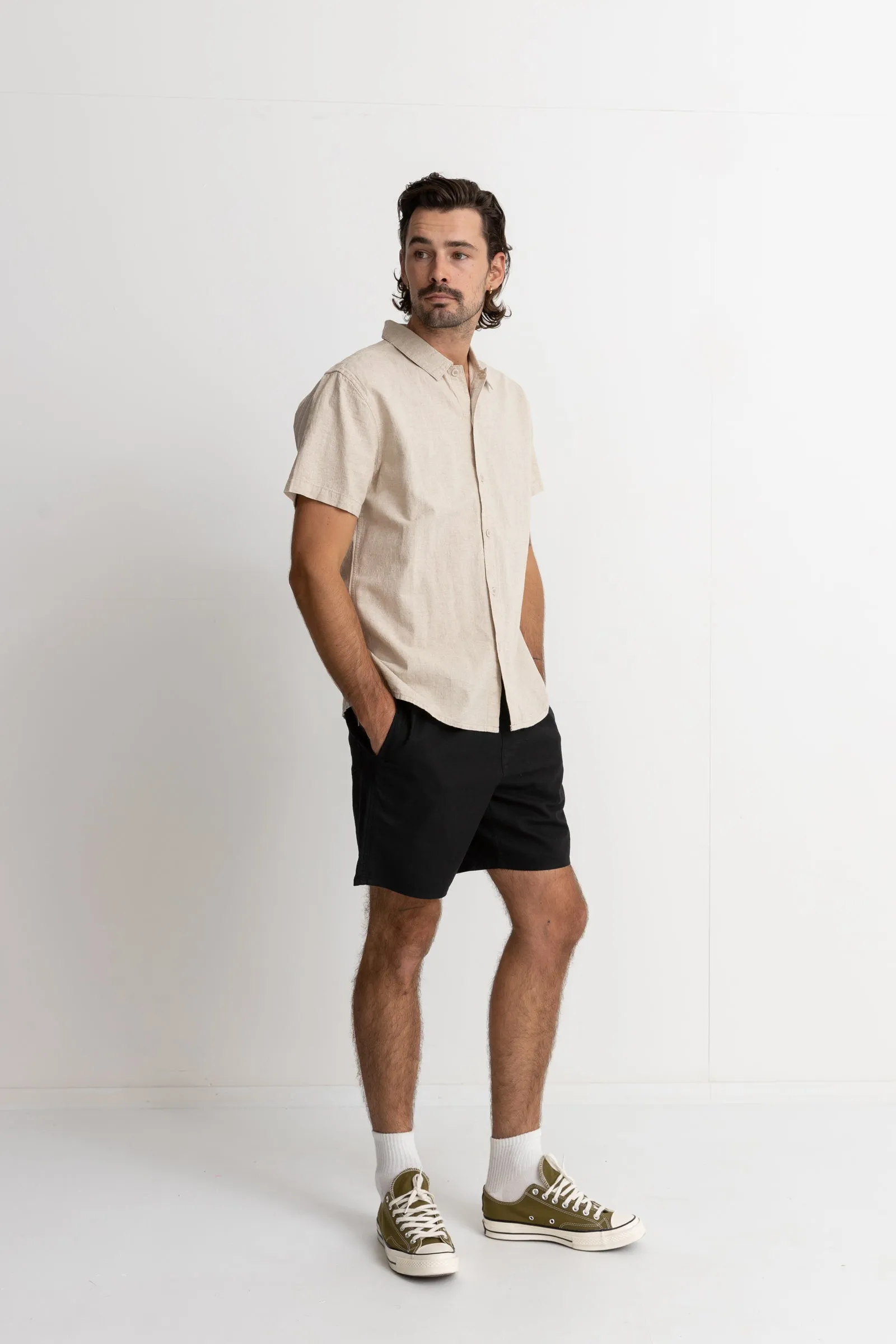 Classic Linen Ss Shirt Sand