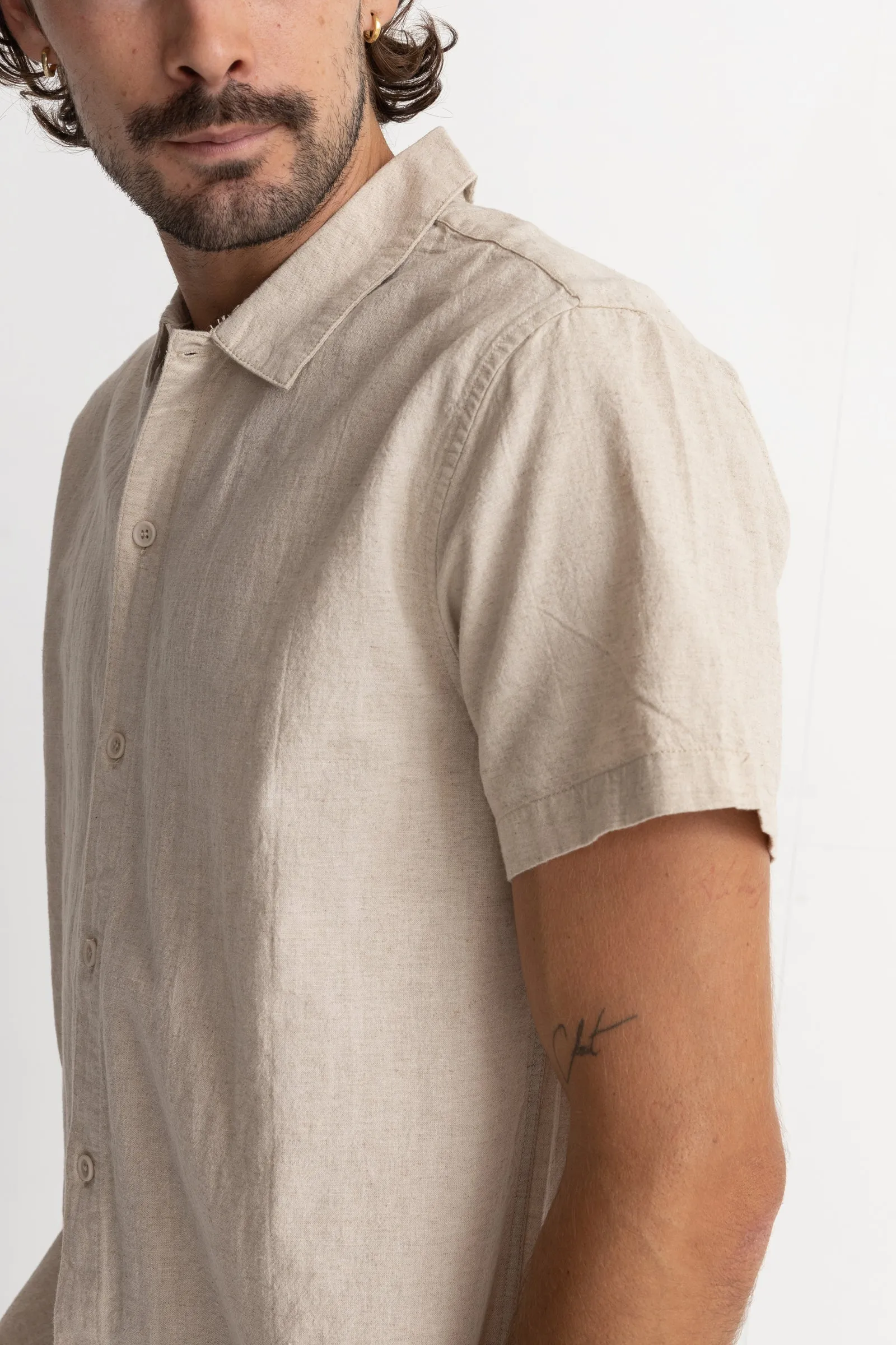 Classic Linen Ss Shirt Sand