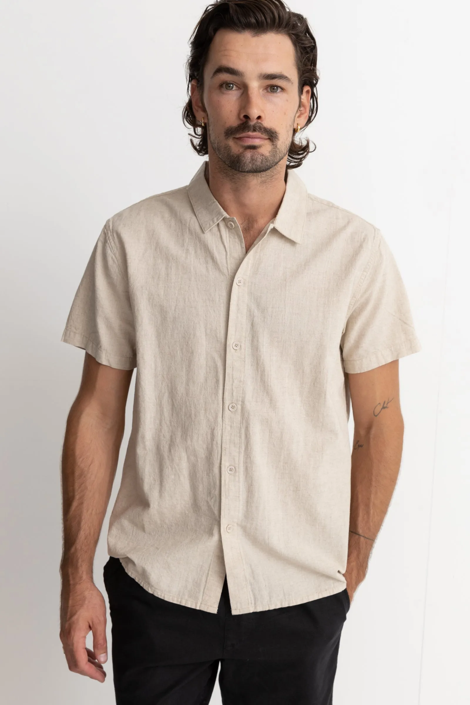 Classic Linen Ss Shirt Sand