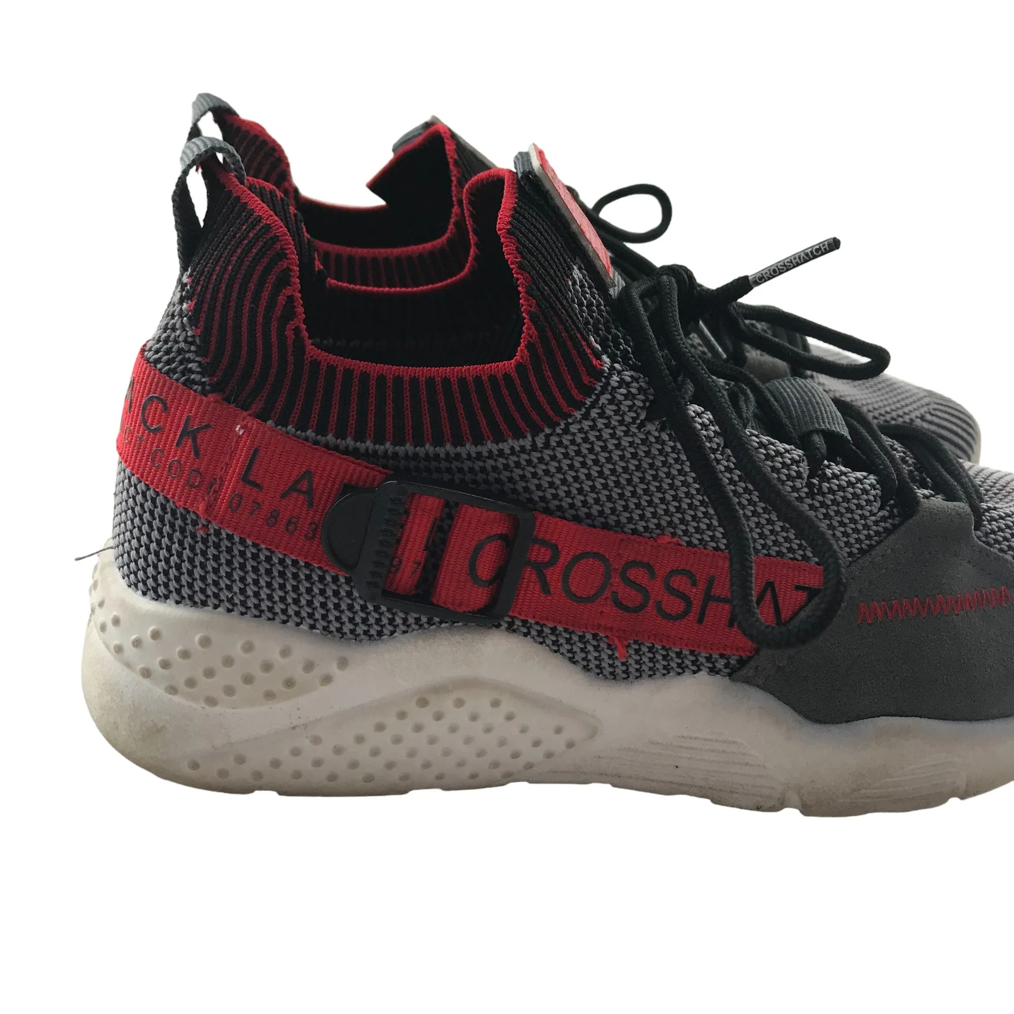 Crosshatch Trainers shoe size 4 black and red sporty sneakers