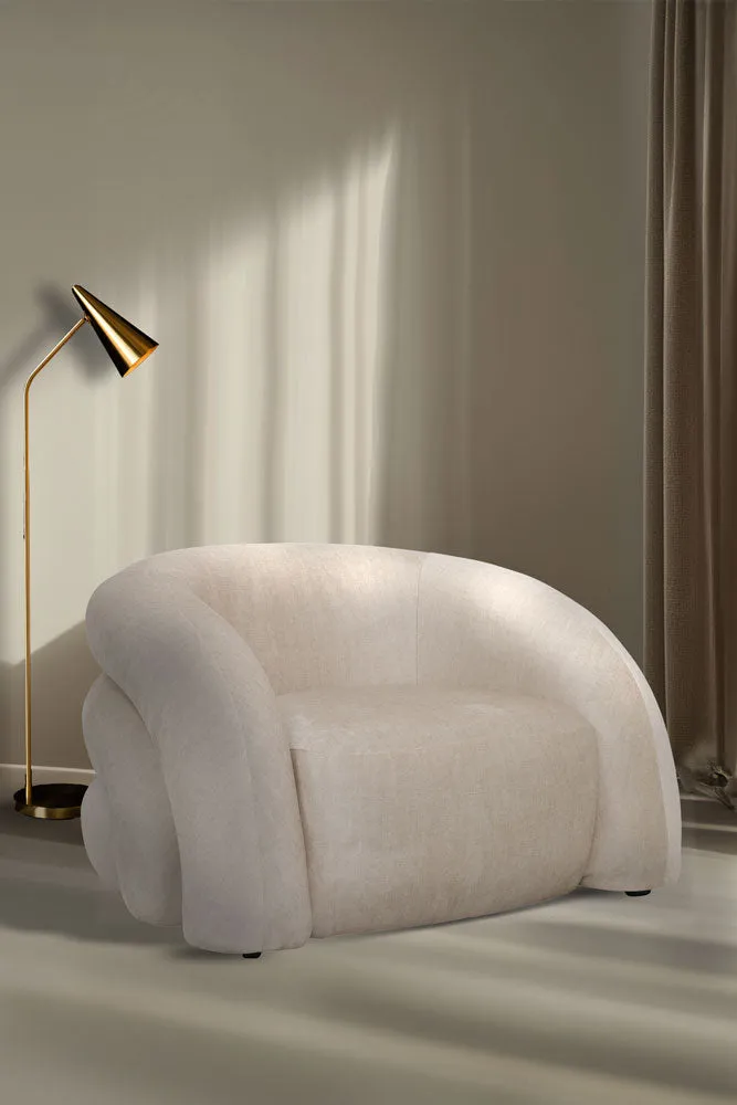 Curved Cream Snug Armchair