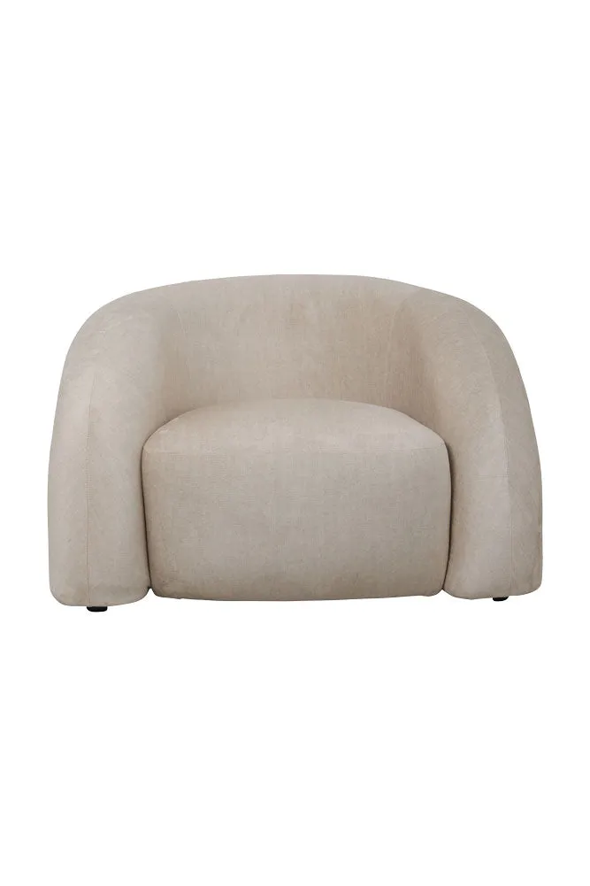 Curved Cream Snug Armchair