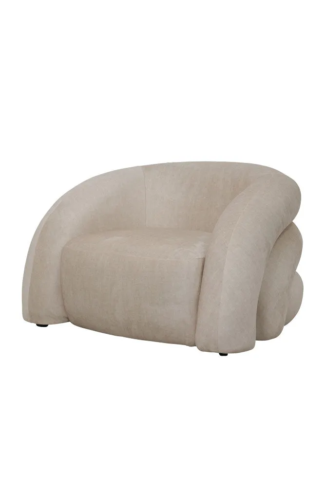 Curved Cream Snug Armchair