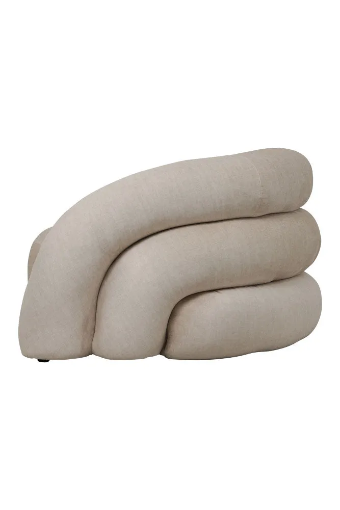 Curved Cream Snug Armchair