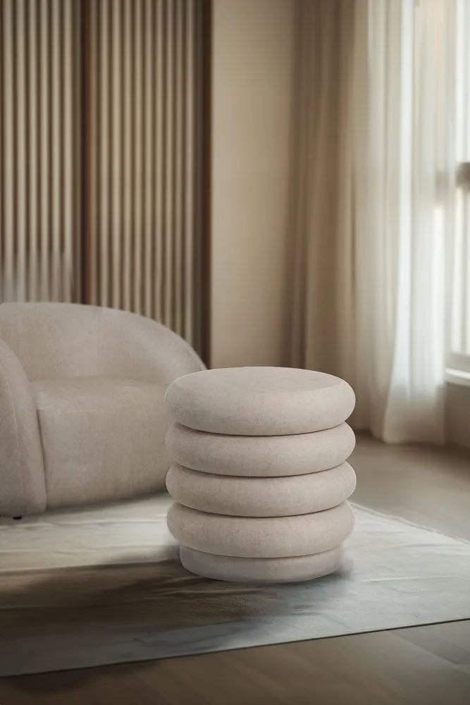 Curved Cream Snug Footstool