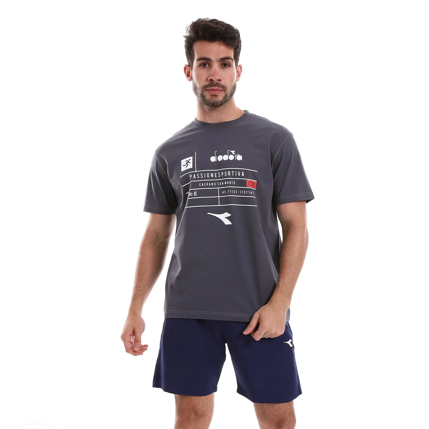 Diadora Men Cotton Printed T-Shirt