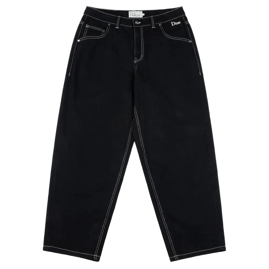 Dime classic Baggy Denim Pants - (Black)