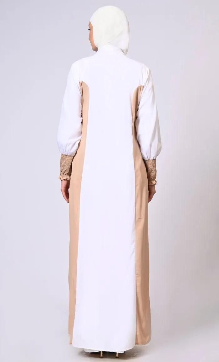 Effortlessly  Stylish: Princess Cut Front open Sand Shrug with Lining & Pockets - Final Sale