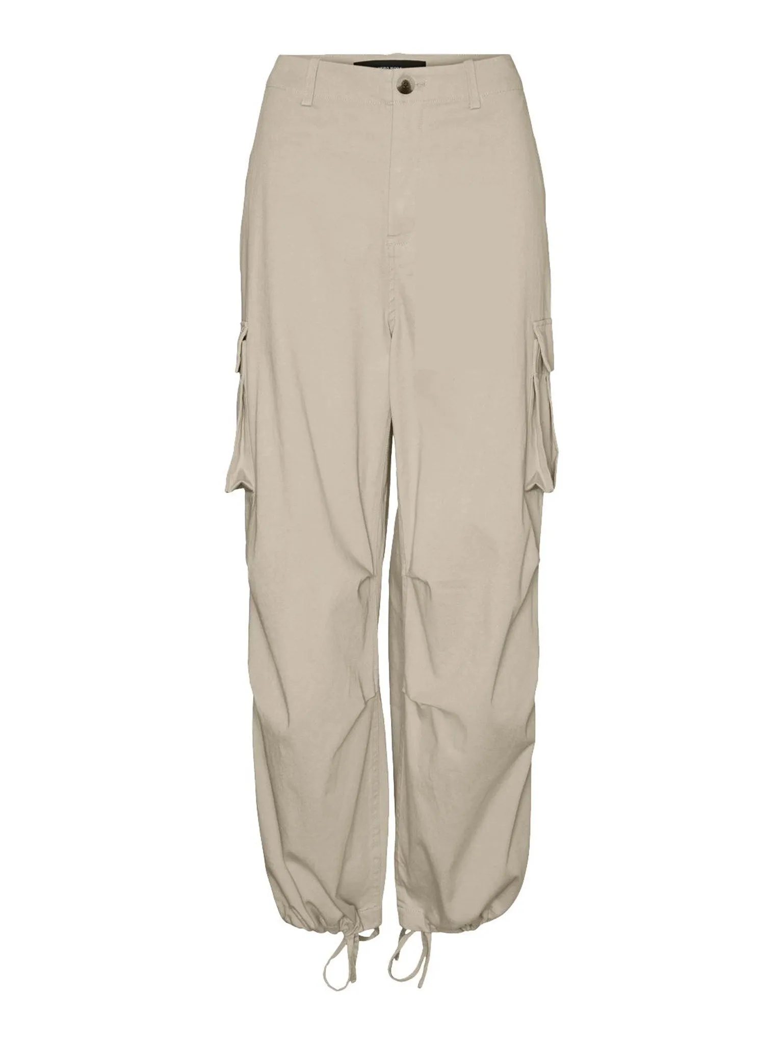 Emili Baggy Cargo Bukser - Oyster Gray