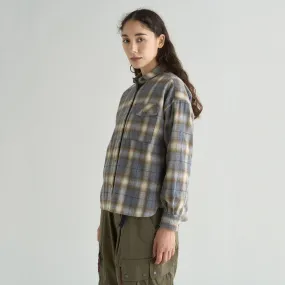 FADE PLAID CAMP SHIRT W(WOMEN)