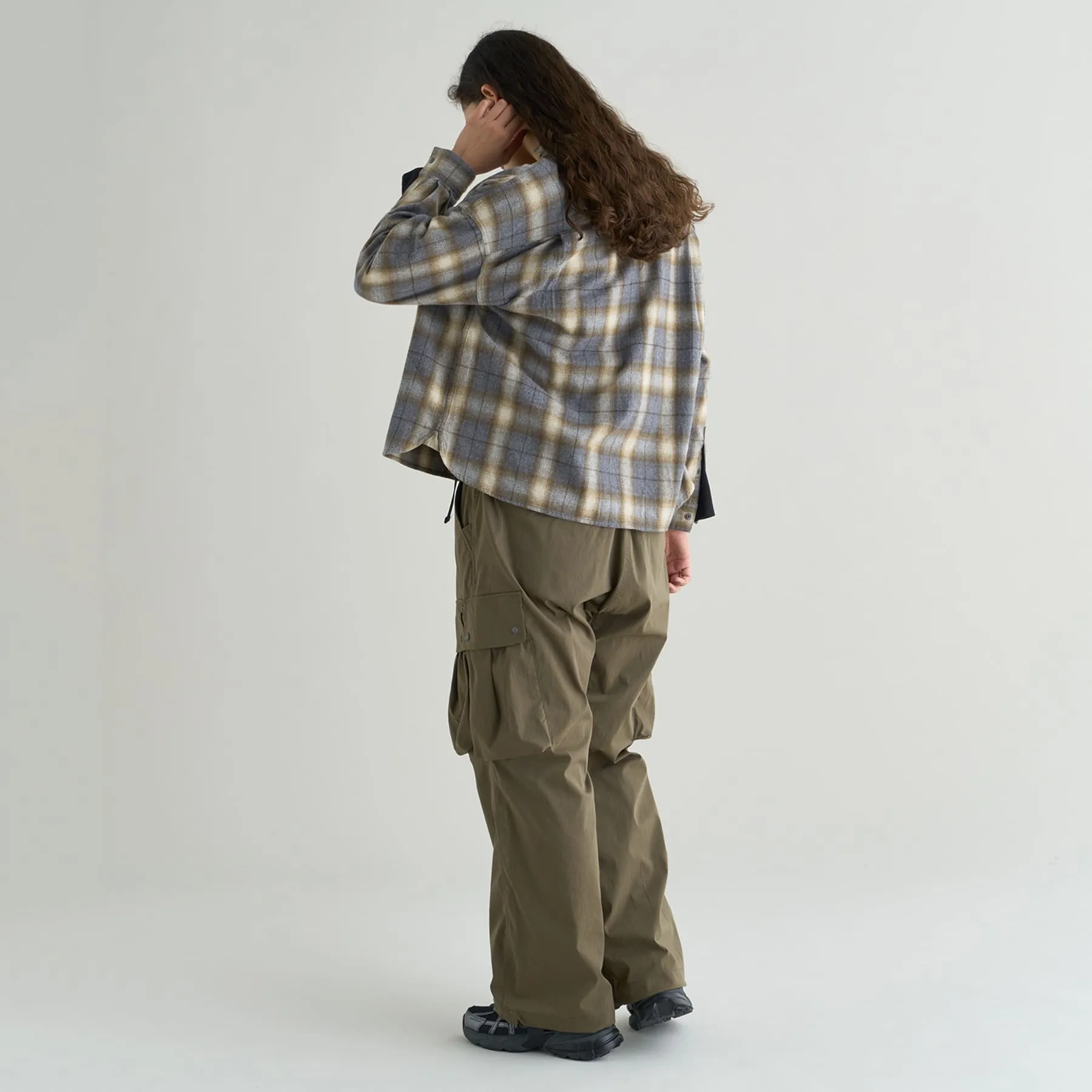 FADE PLAID CAMP SHIRT W(WOMEN)