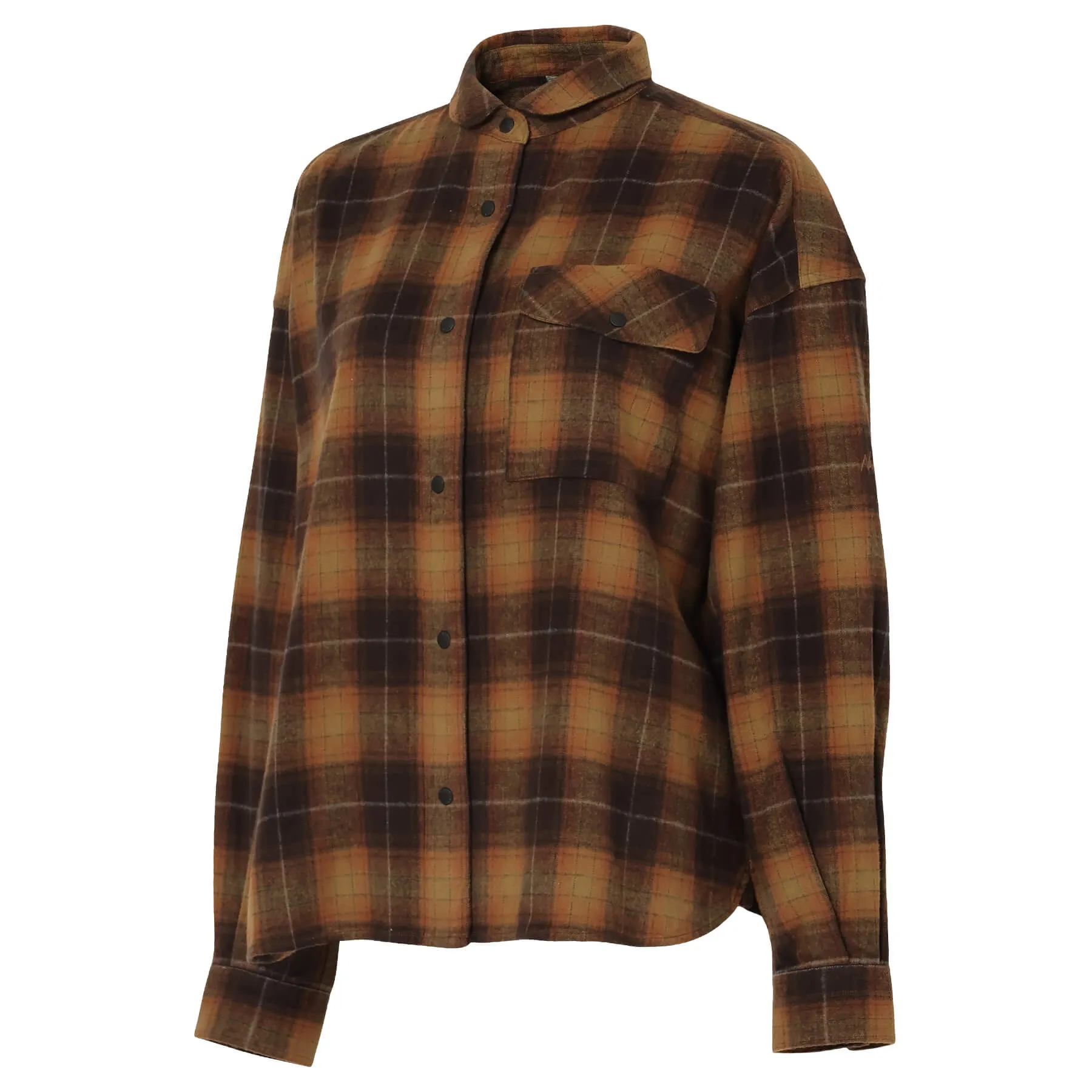 FADE PLAID CAMP SHIRT W(WOMEN)